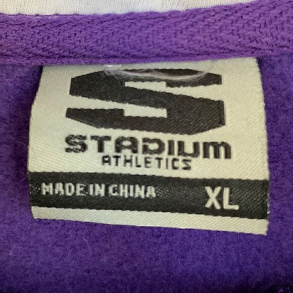 University of northern Iowa UNI Embroidered purple Vintage Hoodie Sweatshirt XL - Picture 8 of 9